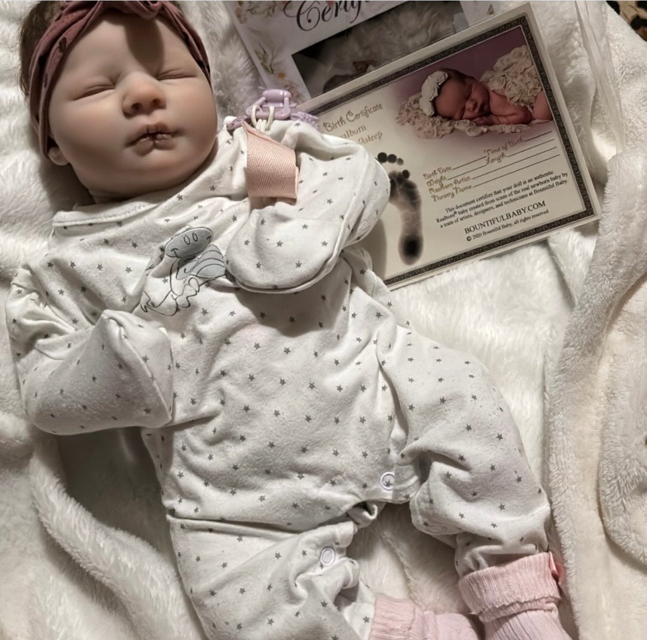 realborn katie asleep, Verzenden, Zo goed als nieuw, Babypop, Levensecht of Reborn