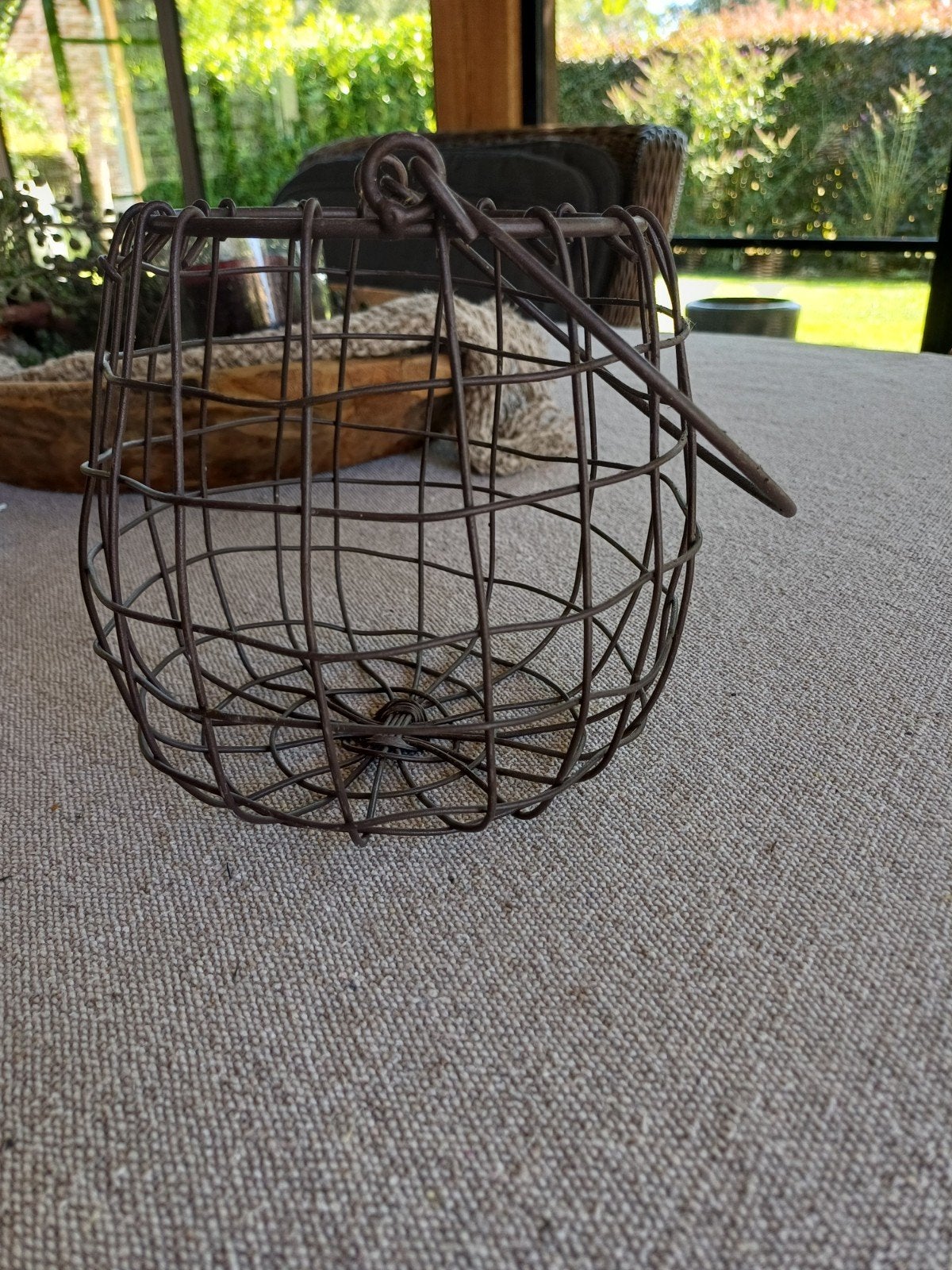 Vintage metalen eierrekje/mandje, Ophalen of Verzenden
