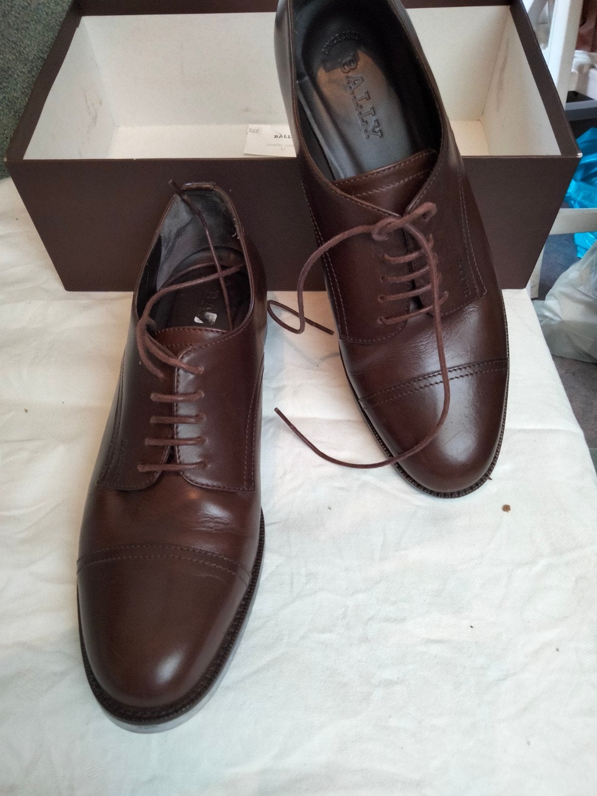 Bally Nette Schoenen - Bruin Leren Veterschoenen, Kleding | Heren, Ophalen, Bally, Bruin, Zo goed als nieuw