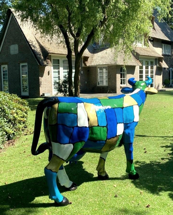 Koe beeld in de tuin, polyester ezel, varken, tuinbeeld kalf, Tuin en Terras, Tuinbeelden, Nieuw, Dierenbeeld, Kunststof, Ophalen