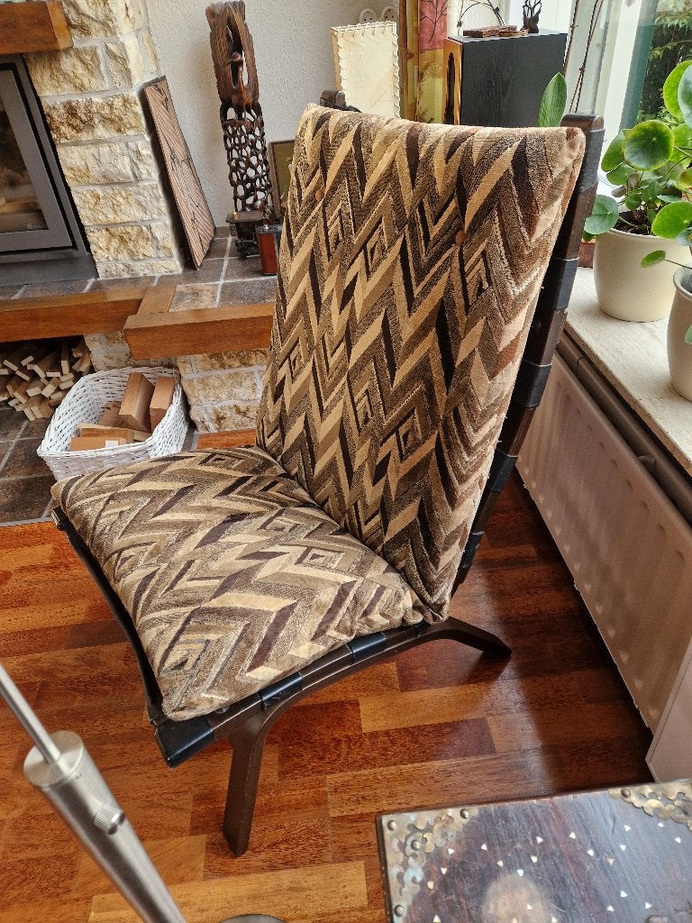 Danske design stoel FARSTRUP, Ophalen, Gebruikt, Bruin, Hout
