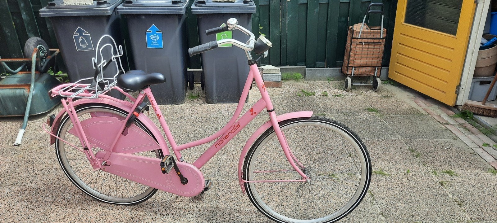 Roze Hollandia Damesfiets - Zo goed als nieuw, Ophalen, Zo goed als nieuw, Terugtraprem, Overige merken