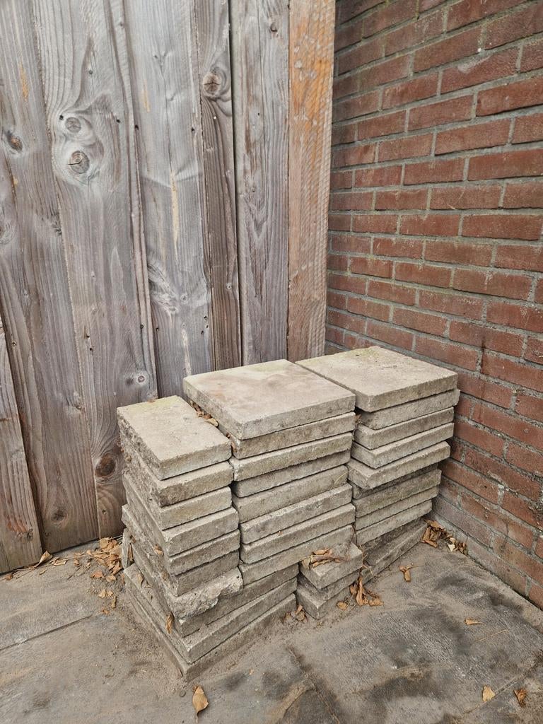 Gebruikte 30x30 tegels, Ophalen, Gebruikt, Beton, Terrastegels