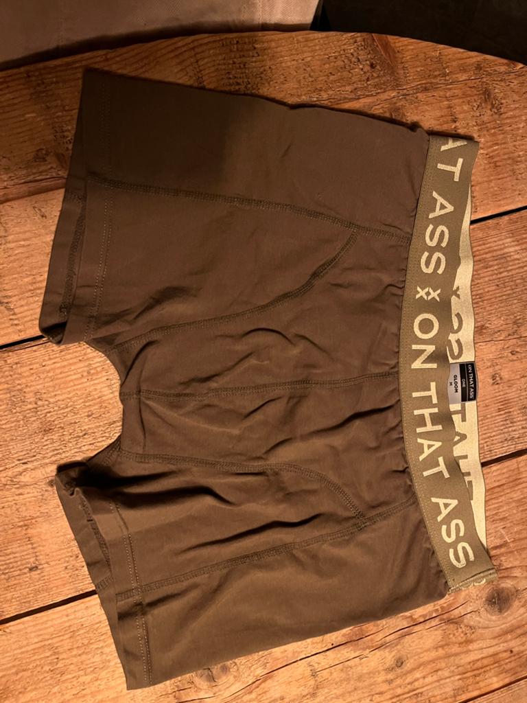 Heren boxer ‘On that ass’ maat M, legergroen, Kleding | Heren, Ondergoed, Verzenden, Groen, Boxer