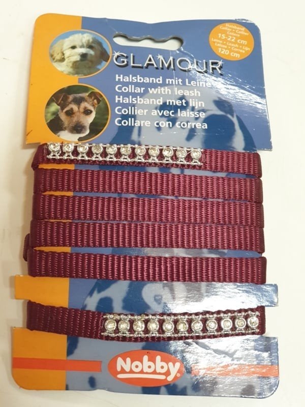 Glamour halsband met lijn voor puppy‘s en kleine hond NIEUW, Dieren en Toebehoren, Www.Karinasdierenwebshop.nl, Www.Karinasdierenwebshop.nl