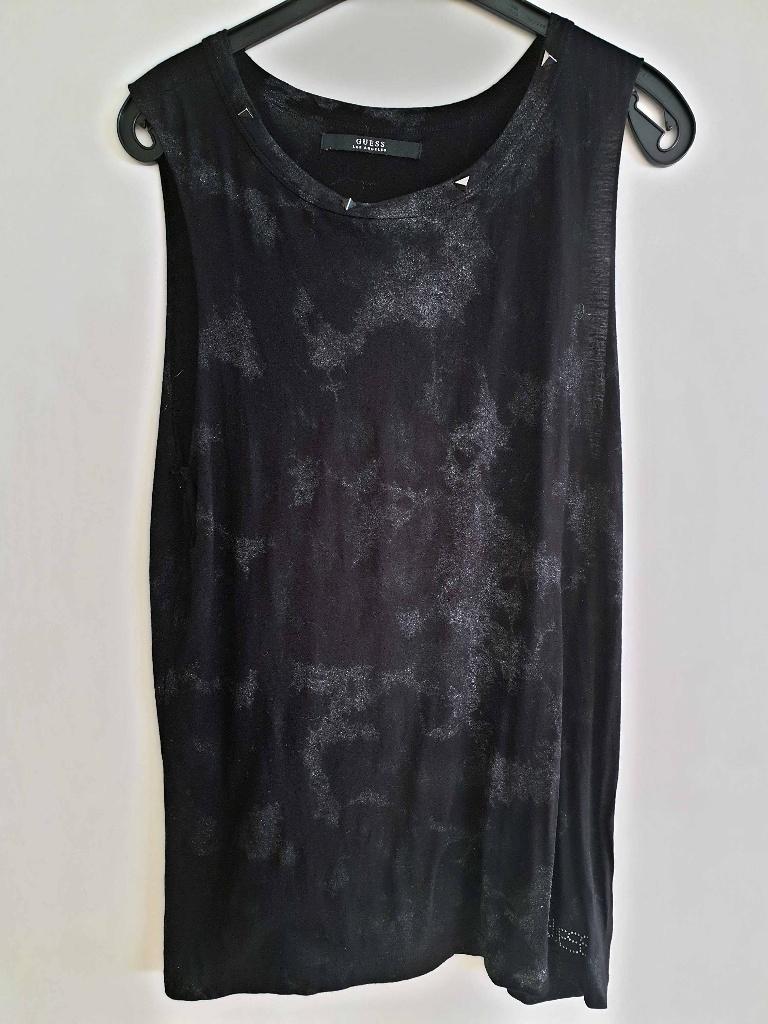 Prachtig zwart+ grijs Guess shirt/tuniek,Los Angelos, Guess, Zwart, Ophalen of Verzenden, Zo goed als nieuw