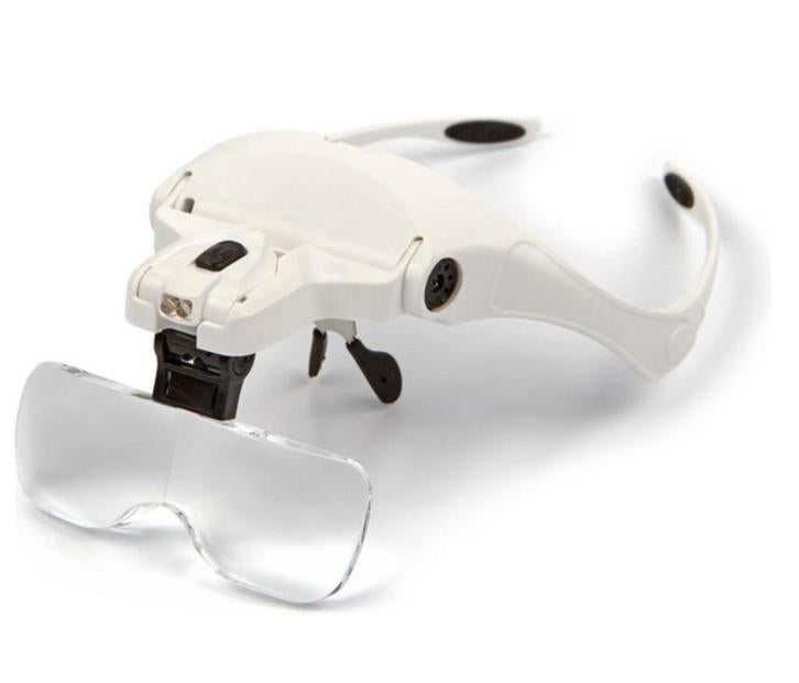 Luxe Loupe Bril met 5 Lenzen HBM machines, Hobby en Vrije tijd, Vergrootglazen, Loepen en Loeplampen, Ophalen of Verzenden, Nieuw