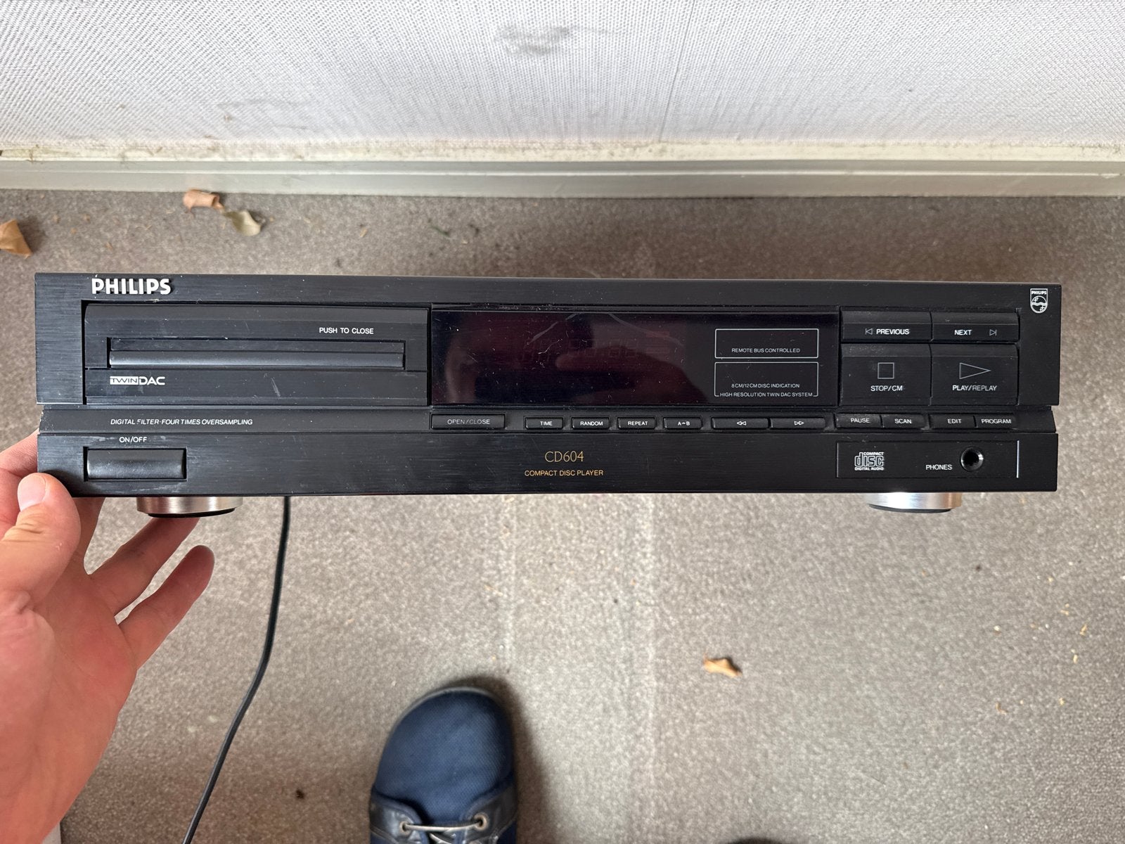 Philips CD604 CD-speler - Vintage Audio, Ophalen of Verzenden, Gebruikt, Philips