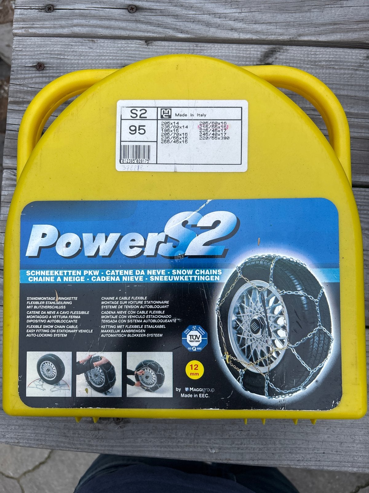 Sneeuwkettingen Power S2 95 voor diverse bandenmaten, Ophalen, Gebruikt
