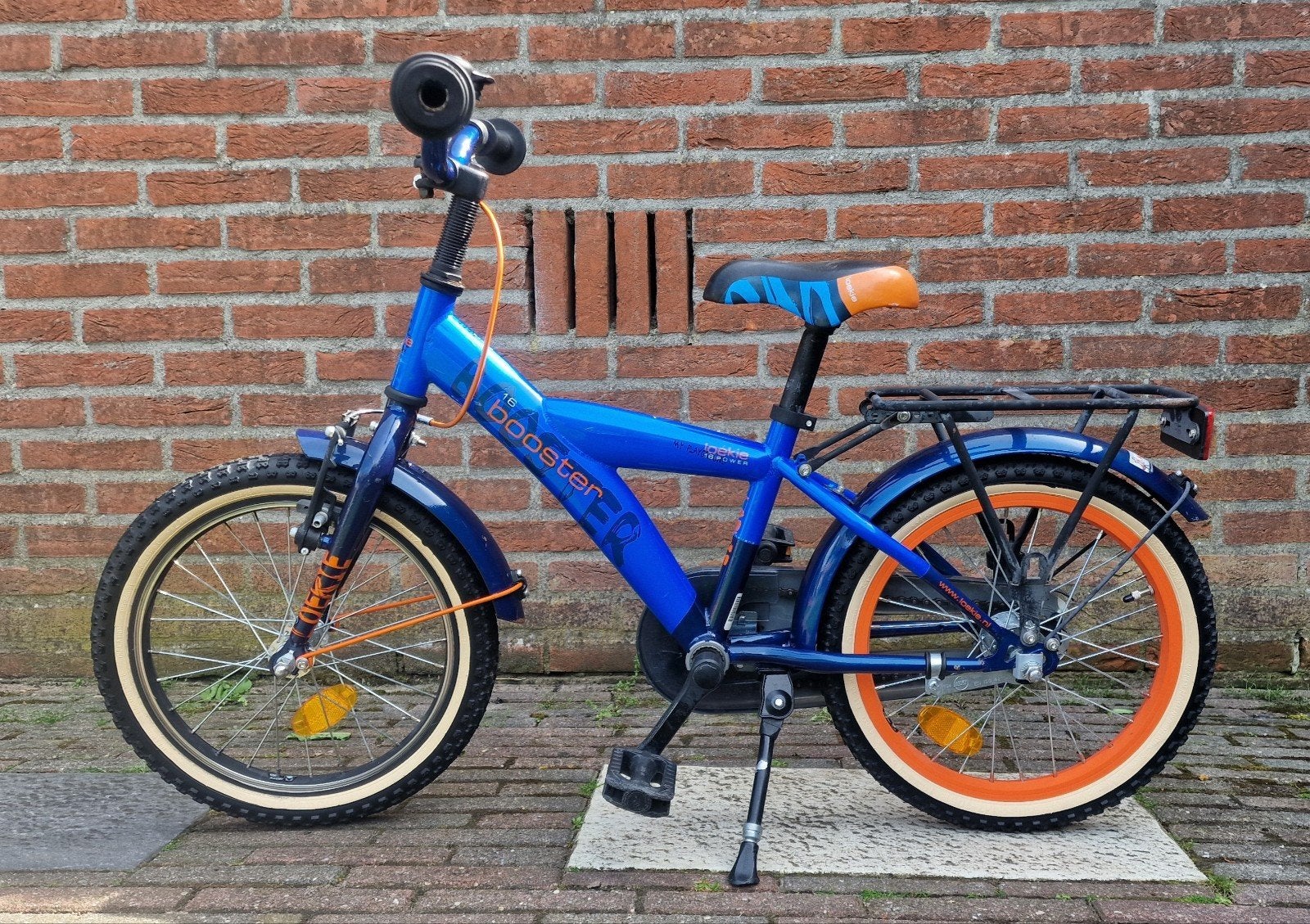 Loekie Booster 16 inch kinderfiets - Blauw, Ophalen, Terugtraprem, Loekie, 16 tot 20 inch