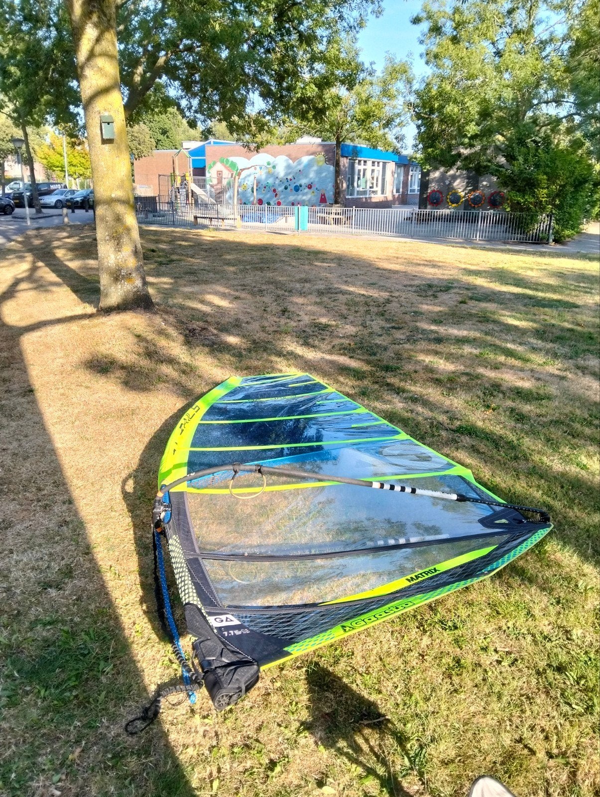 GA Sails Matrix 7.7m² windsurfzeil met mast en giek, Gaastra, 6.5 m² tot 8 m², Ophalen of Verzenden, Complete set