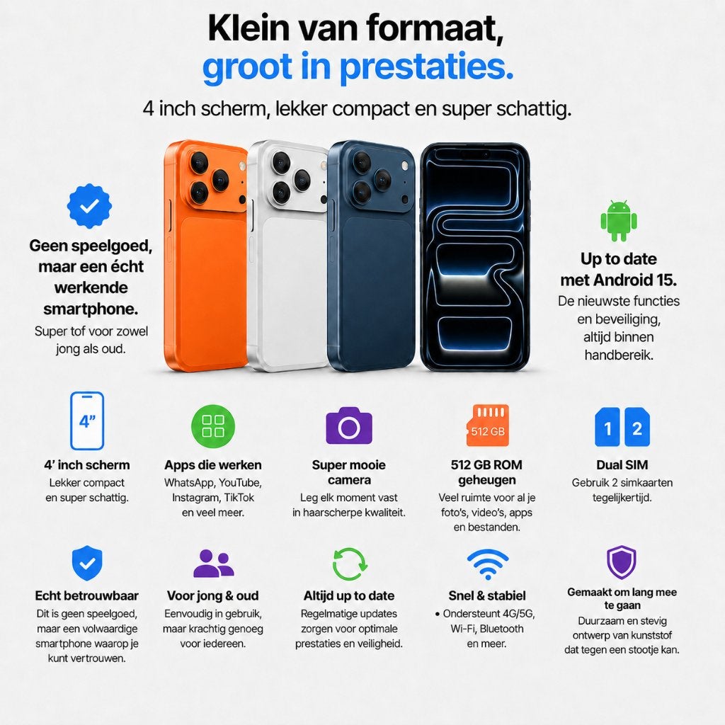 17 pro max MINI - [NIEUW] - check foto reviews, Nieuw, Ophalen of Verzenden, Klassiek of Candybar, Zonder simlock