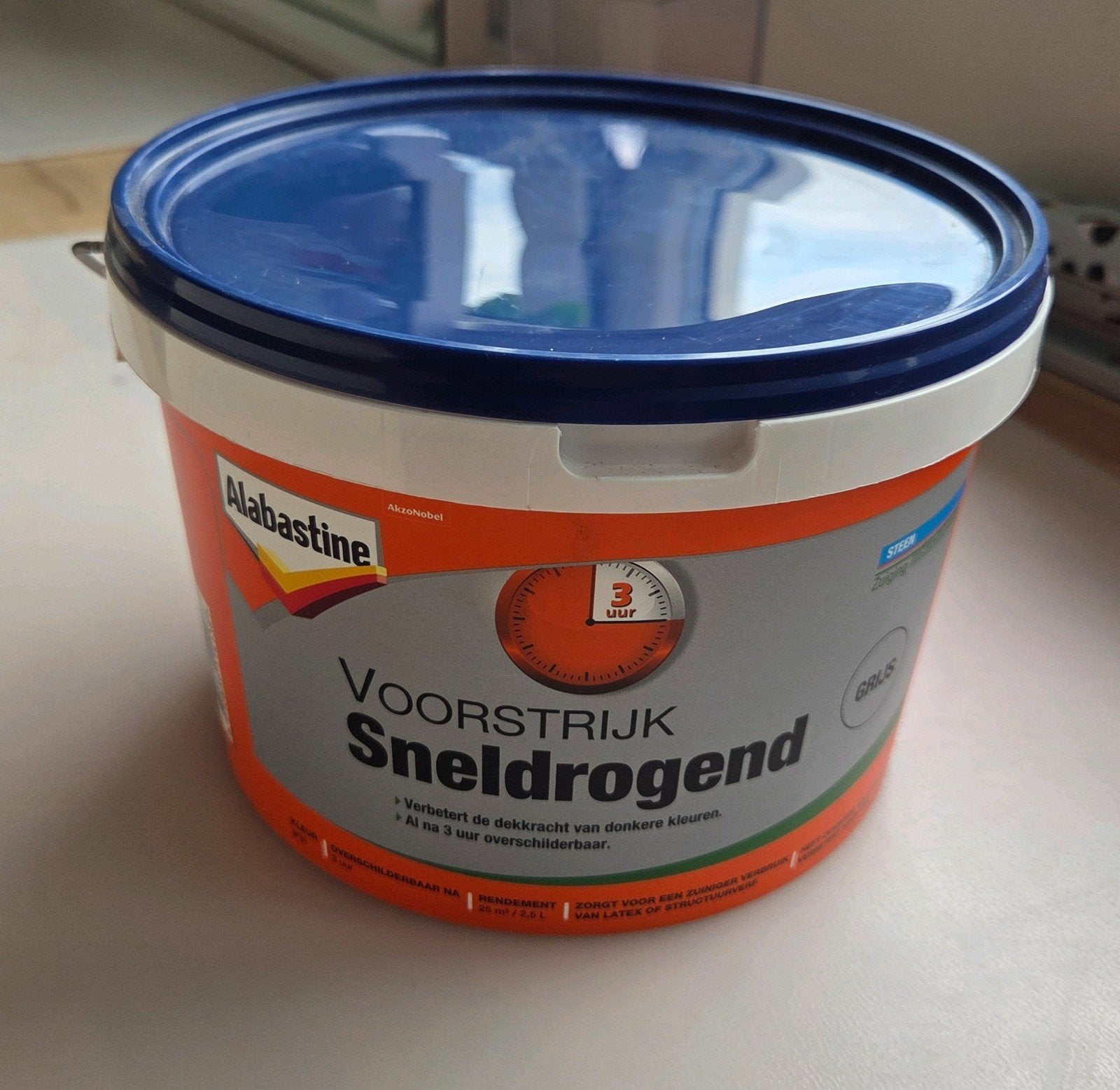 Voorstrijk Sneldrogend Grijs, Doe-het-zelf en Verbouw, Verf, Beits en Lak, Ophalen, Nieuw, Grijs