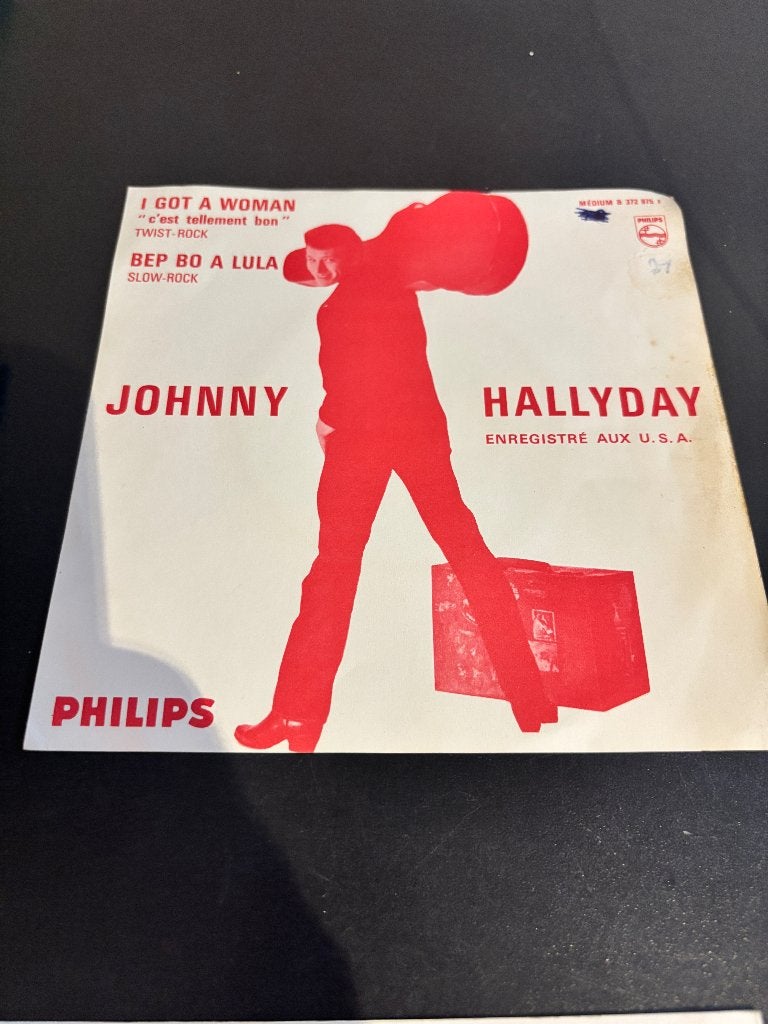 Single - Johnny Hallyday – I Got A Woman/Be Bop A Lula, LP, Gebruikt, 7 inch, Ophalen of Verzenden