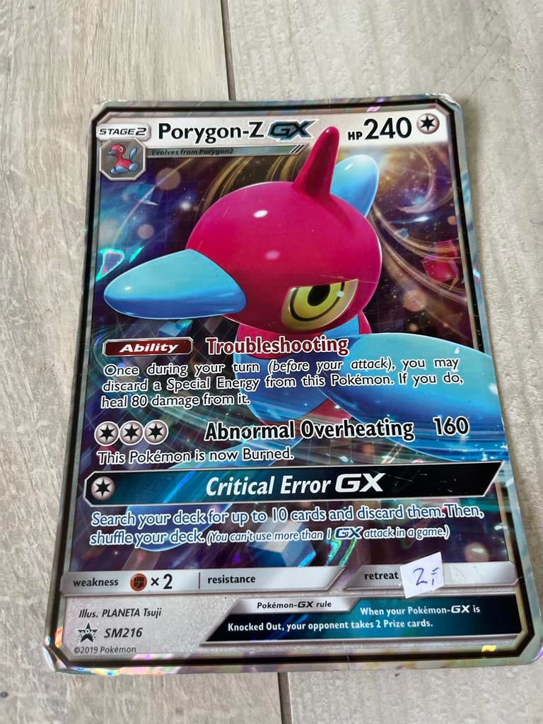 Porygon-Z GX Pokémonkaart SM216 - Gebruikt, Hobby en Vrije tijd, Verzamelkaartspellen | Pokémon, Gebruikt, Losse kaart, Ophalen of Verzenden