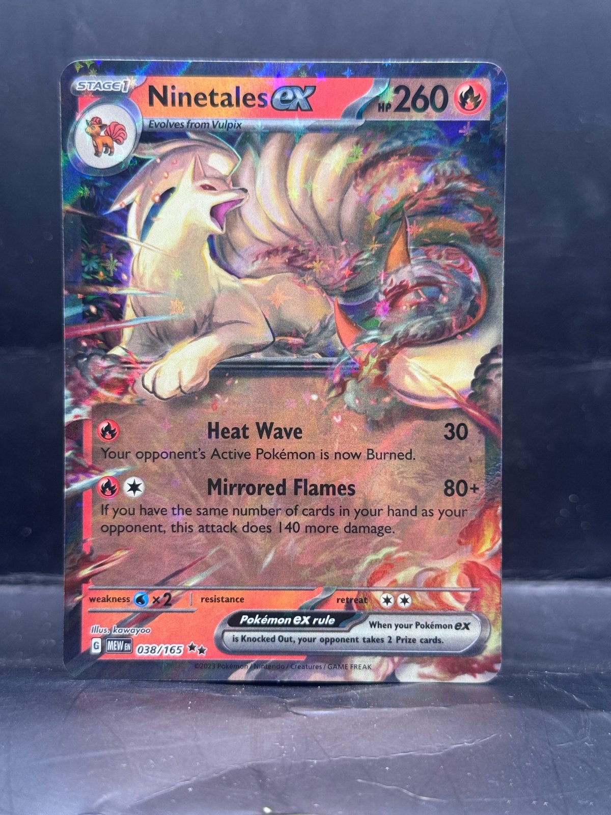 Pokemon 151 - Ninetales ex 38/165, Ophalen of Verzenden, Zo goed als nieuw