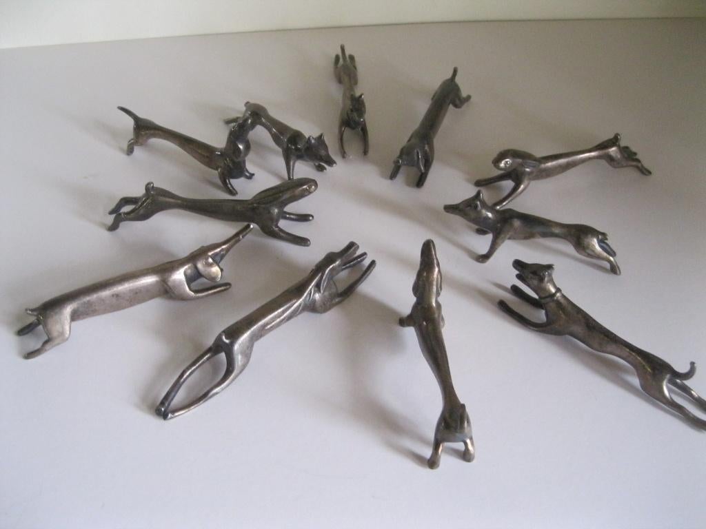11 WMF messenleggers verzilverd, Antiek en Kunst, Ophalen of Verzenden