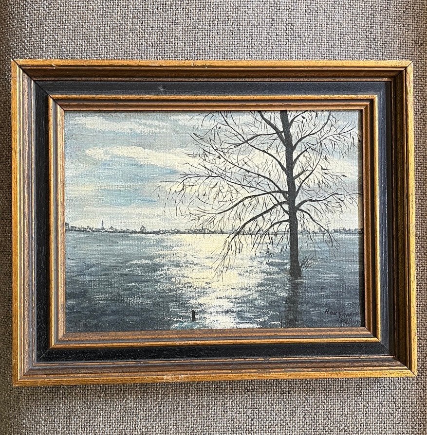Schilderij Waterlandschap, Ophalen of Verzenden