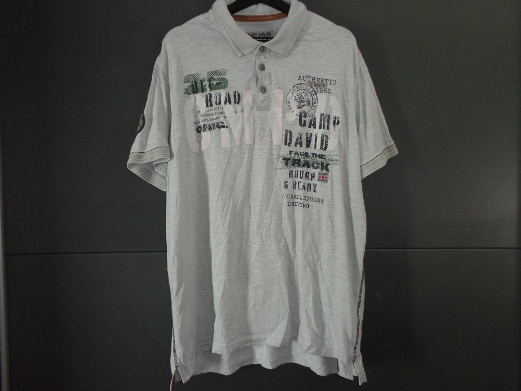 licht grijze/bruine polo van Camp David maat XXL, Ophalen of Verzenden, Zo goed als nieuw, Overige maten, Grijs