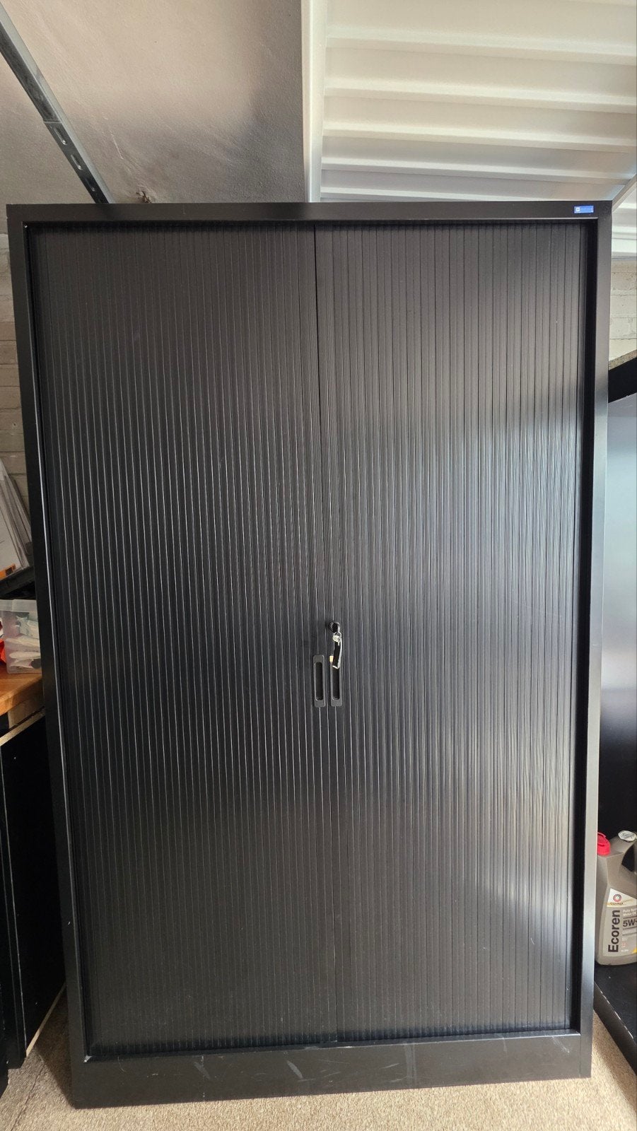 Voortman metalen archiefkast met roldeuren – 120x48x195 cm, Gebruikt, 100 tot 150 cm, Ophalen of Verzenden, 150 tot 200 cm