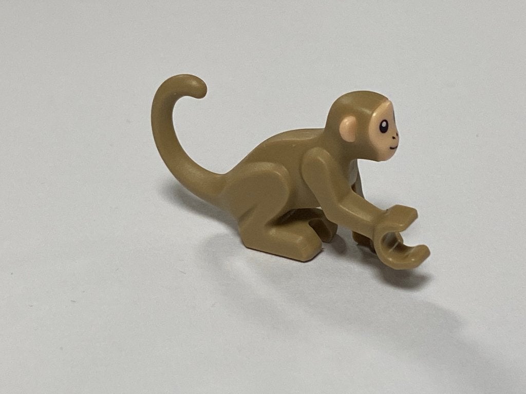 Lego nieuwe donker beige aap / monkey, Overige thema's, Lego, Overige typen, Nieuw