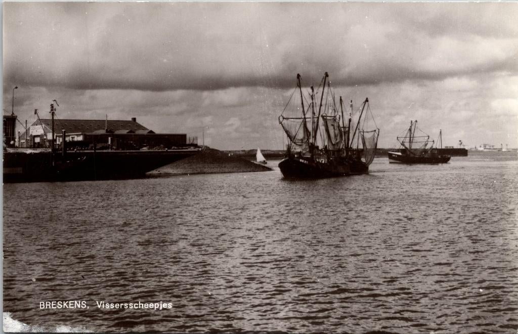 Breskens - Vissersscheepjes, Verzenden, 1940 tot 1960, Ongelopen, Zeeland
