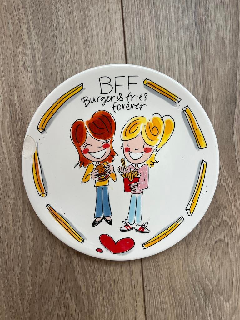 Bord BFF Burgers & Friends Forever - Blond Amsterdam, Huis en Inrichting, Keuken | Servies, Ophalen of Verzenden, Gebruikt, Blond Amsterdam