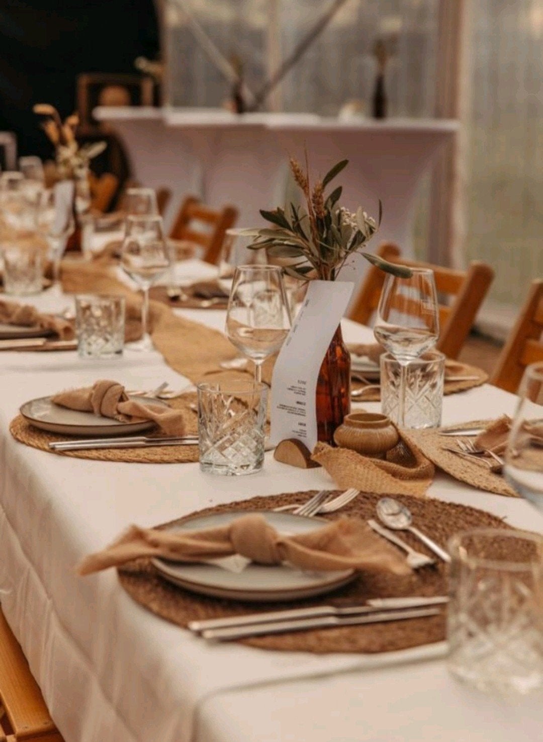Decoratieset voor feest/bruiloft:tafelkleden, placemats, ser, Ophalen, Zo goed als nieuw, Rechthoek