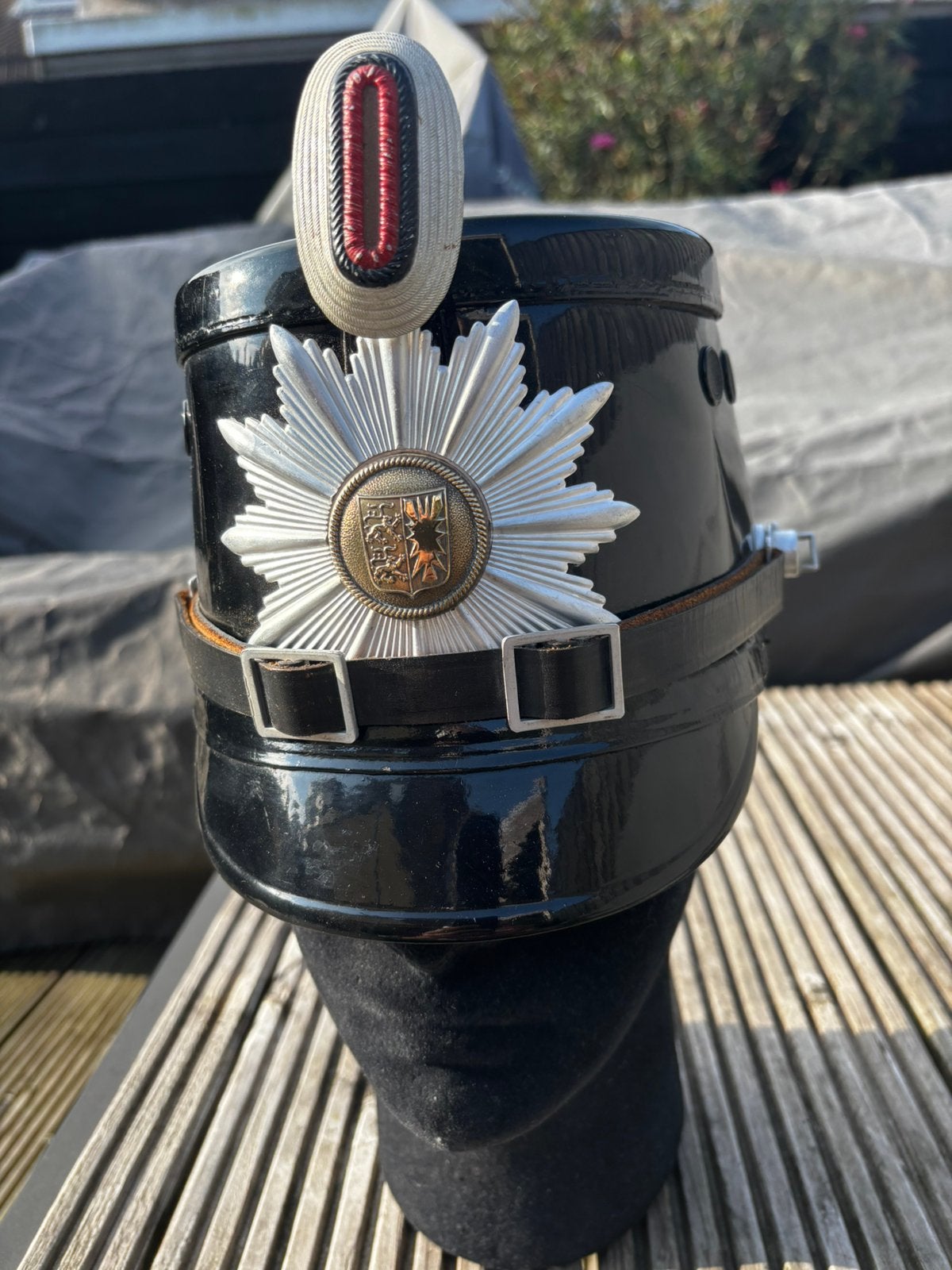 Duitse Politie Tschako, Ophalen of Verzenden, Overige soorten, Duitsland, Helm of Baret