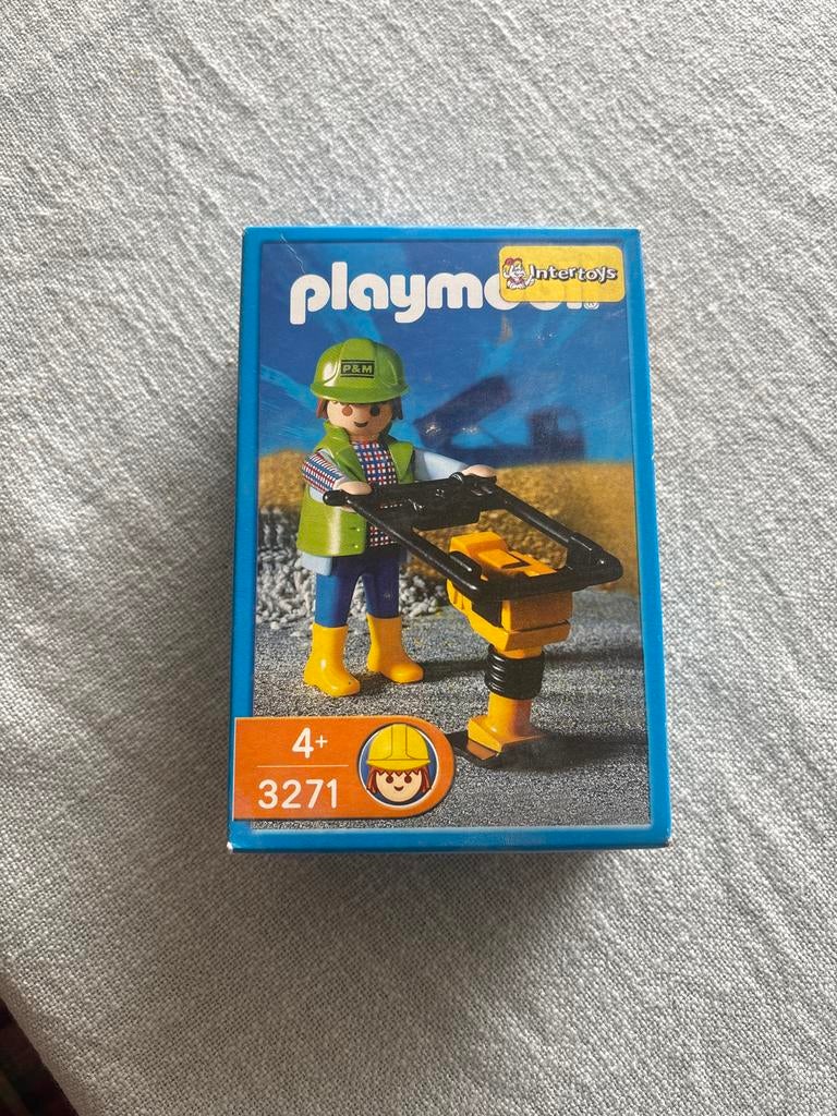 Playmobil bouwvakker met drilboor 3271, Ophalen of Verzenden, Nieuw, Complete set