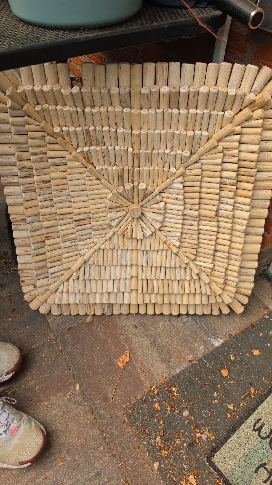 Uniek houten schilderij - Muurdecoratie van takjes, Gebruikt, Schilderij, Hout, Ophalen of Verzenden