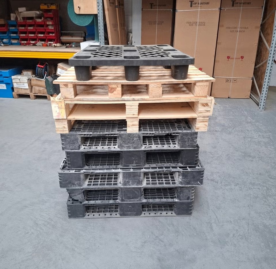 pallets hout en kunststof diverse afmetingen