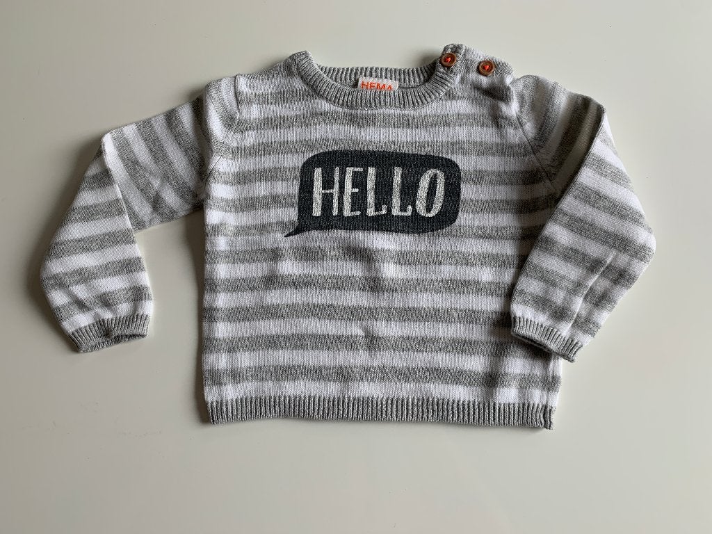 Truitje van Hema, maatje 56 nog NIEUW (F68), Kinderen en Baby's, Babykleding | Maat 62, Truitje of Vestje, Nieuw, Ophalen of Verzenden