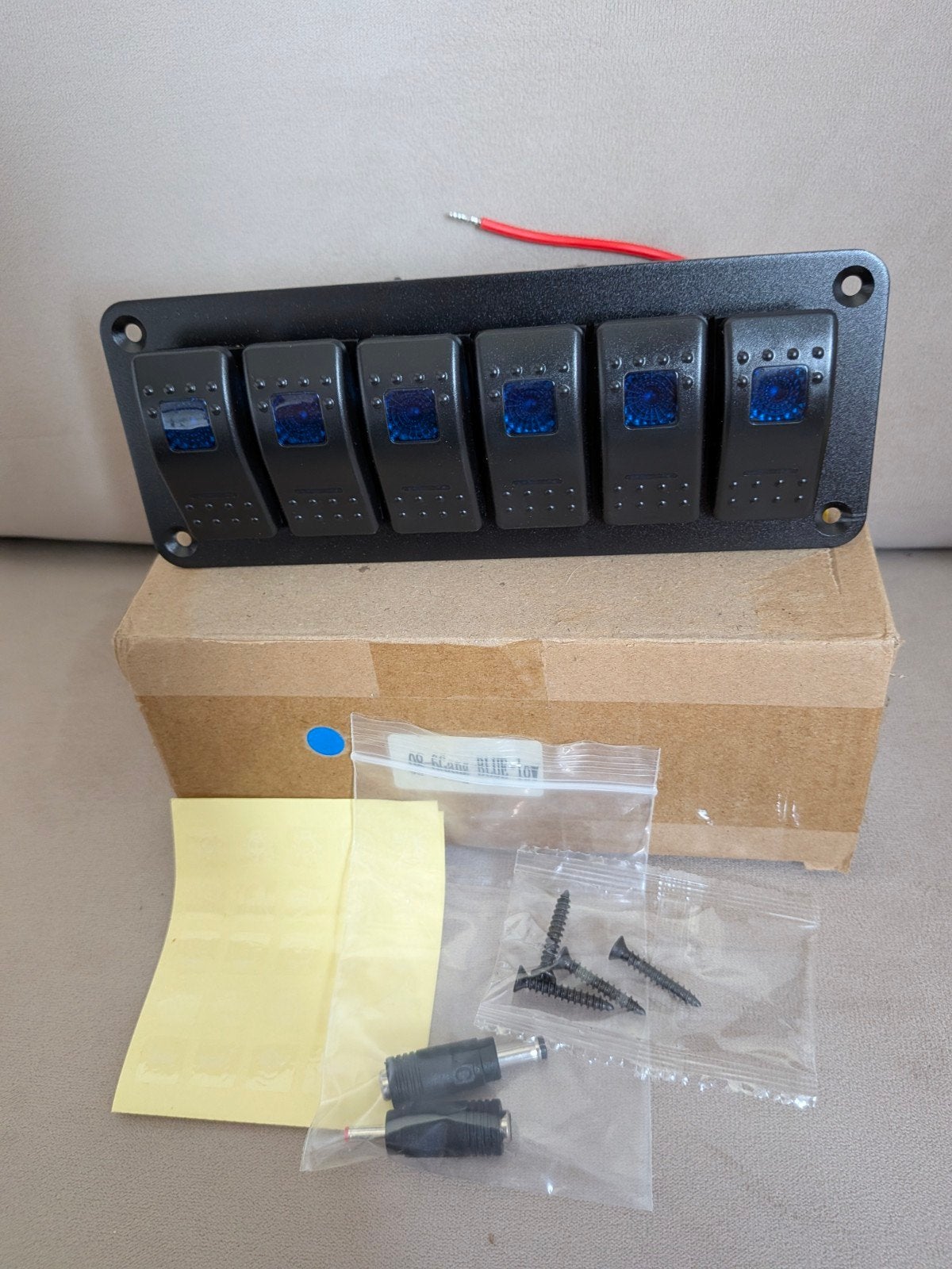 Schakelaar Paneel met 6 Blauw Verlichte Schakelaars, Ophalen of Verzenden, Nieuw, Universele onderdelen