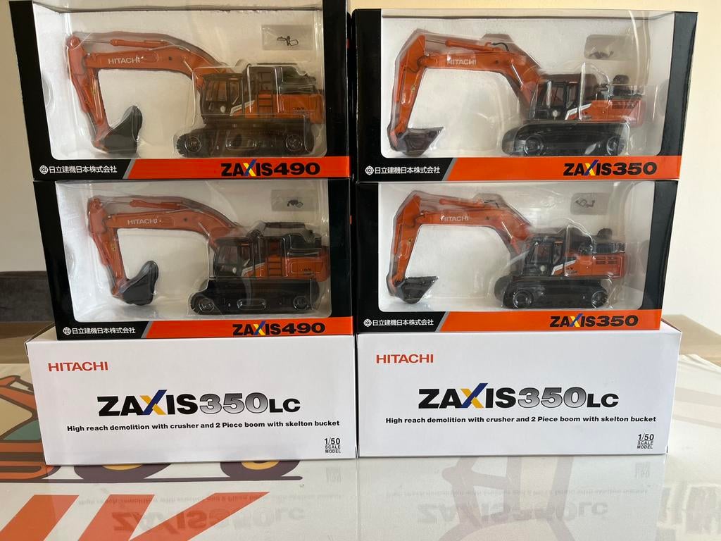 Nieuwe Hitachi rupskranen ZX 350-7G ZX490-7 ZX350-3LCK UHD, Hobby en Vrije tijd, Modelauto's | 1:50, Ophalen of Verzenden, Nieuw