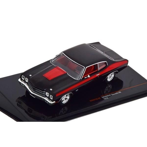 Chevrolet Chevelle SS 1970 Zwart Modelauto 1/43 Ixo Models, Overige merken, Ixo Models, Auto, Ixo Models