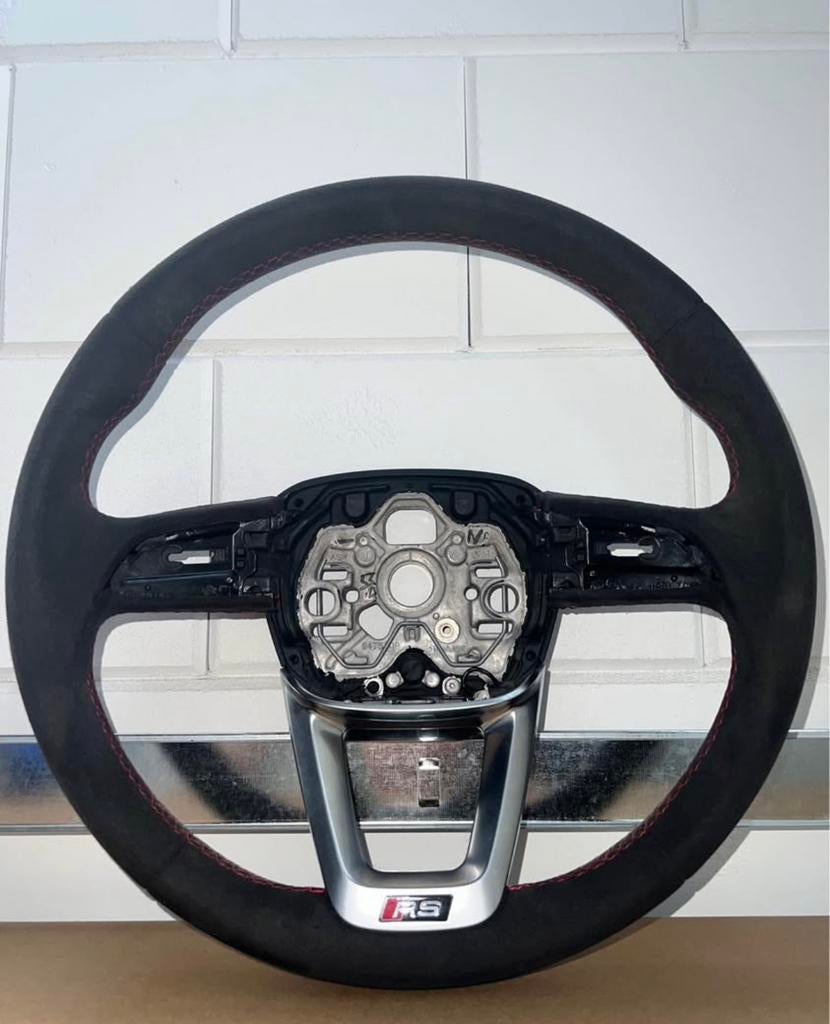 Audi A3 S3 RS3 RSQ3 Alcantara Rode stiksels stuur stuurwiel, Auto-onderdelen, Besturing, Ophalen of Verzenden, Audi