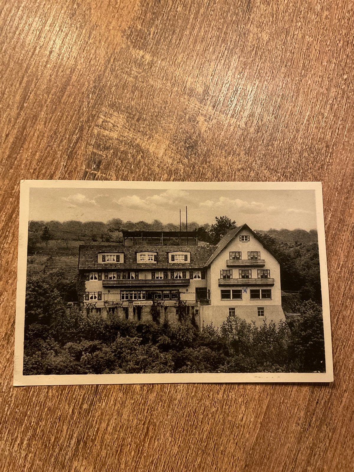 Oude ansichtkaart Hotel Haus Burgblick Manderscheid Eifel, Ophalen of Verzenden, 1940 tot 1960, Gelopen, Duitsland