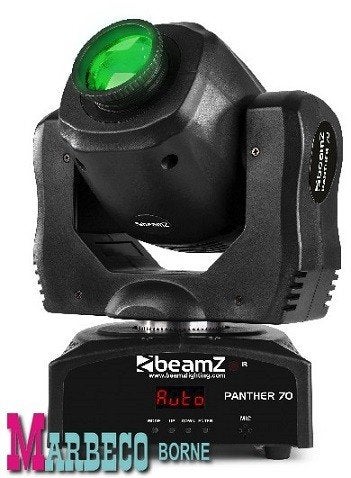 Moving Head LED Spot Panther 70, DMX, afstandsbediening, Geluidgestuurd, Nieuw, Info@marbeco.nl, BeamZ