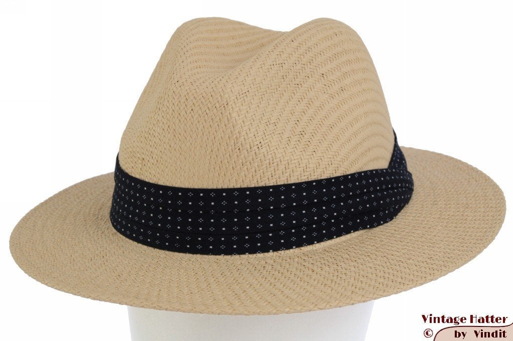 Gleufhoed panama stro creme wit beige 57, 58 en 59 Nieuw, Ophalen of Verzenden, Nieuw, 58 of 59 cm (L, 7¼ of ⅜ inch), Hoed