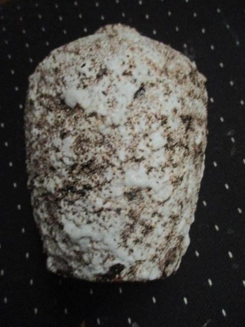 Vaas lava, 14 cm hoog grijs met bruin opening2,5 cm, Ophalen of Verzenden