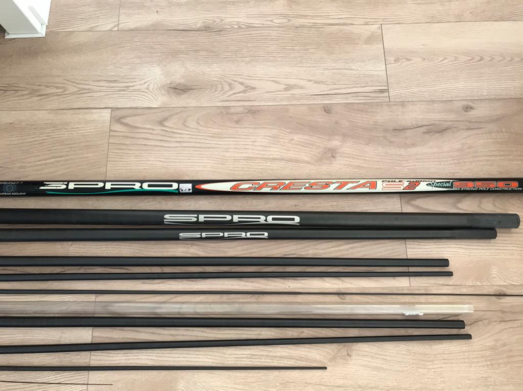 spro cresta s2 950, Watersport en Boten, Ophalen of Verzenden, Gebruikt, Vaste hengel