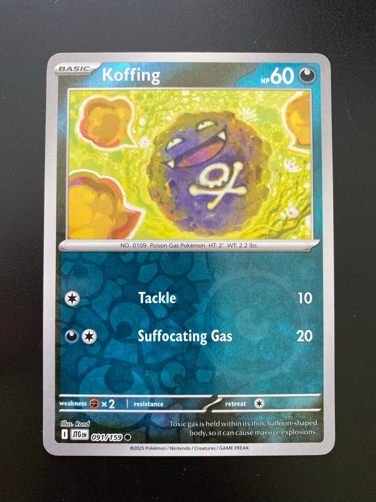 Koffing 091/159 Reverse Holo Journey Together, Ophalen of Verzenden, Zo goed als nieuw, Losse kaart, Foil