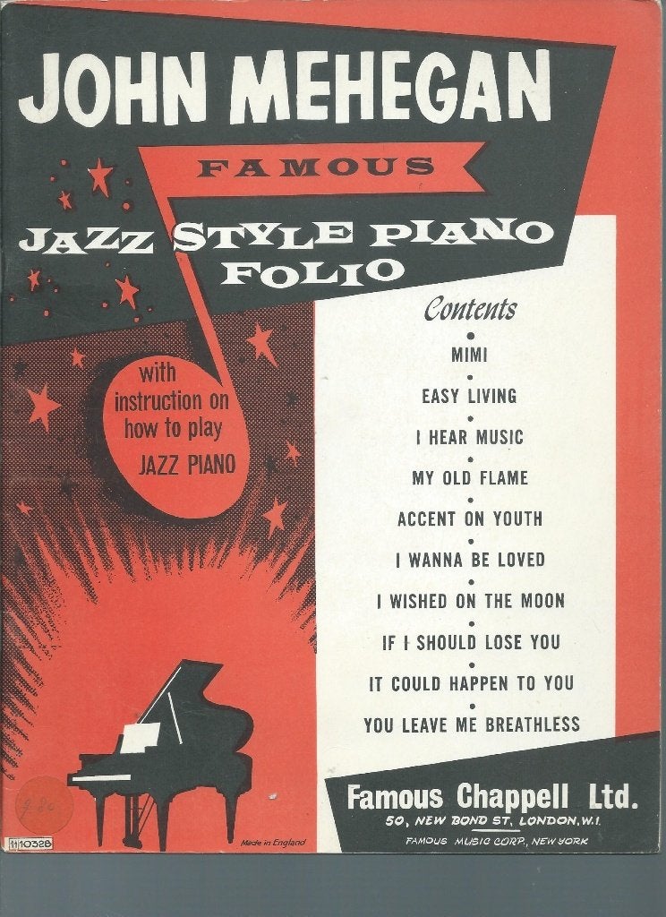 John Mehegan, Muziek en Instrumenten, Bladmuziek, Gebruikt, Ophalen of Verzenden, Keyboard, Artiest of Componist