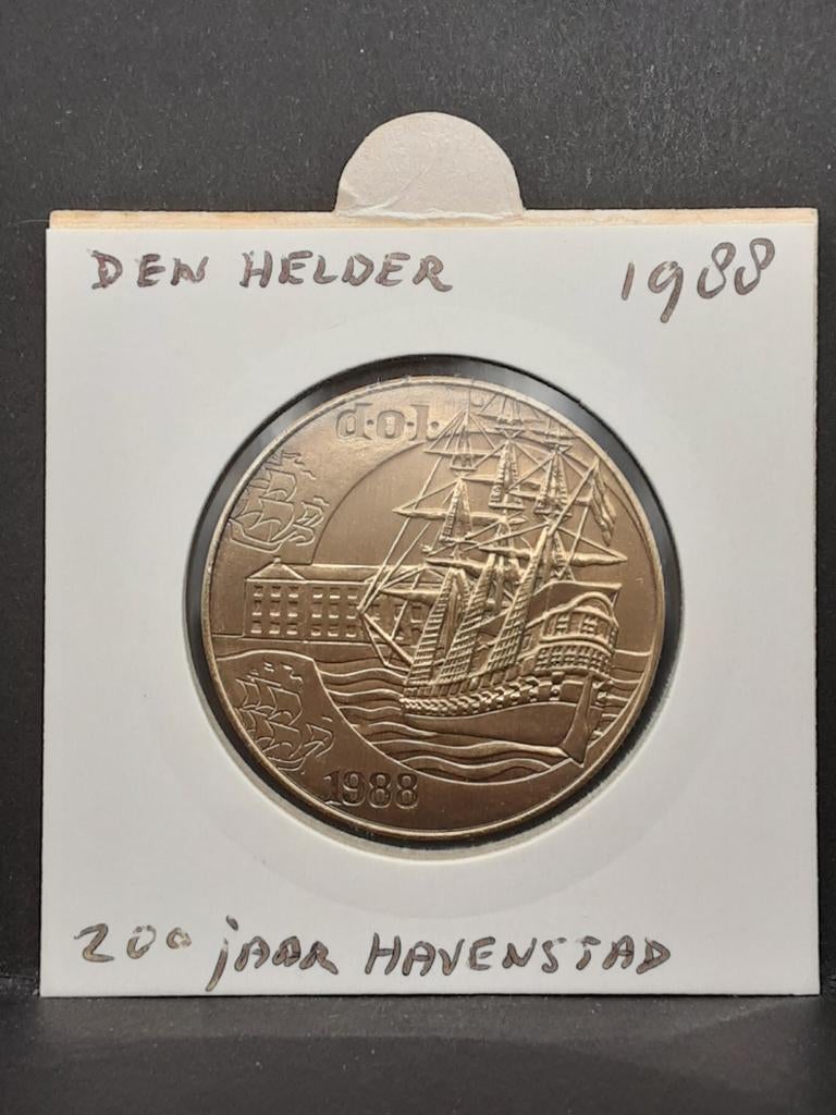 Penning Den Helder 200 jaar havenstad, Ophalen of Verzenden, Overige materialen, Nederland