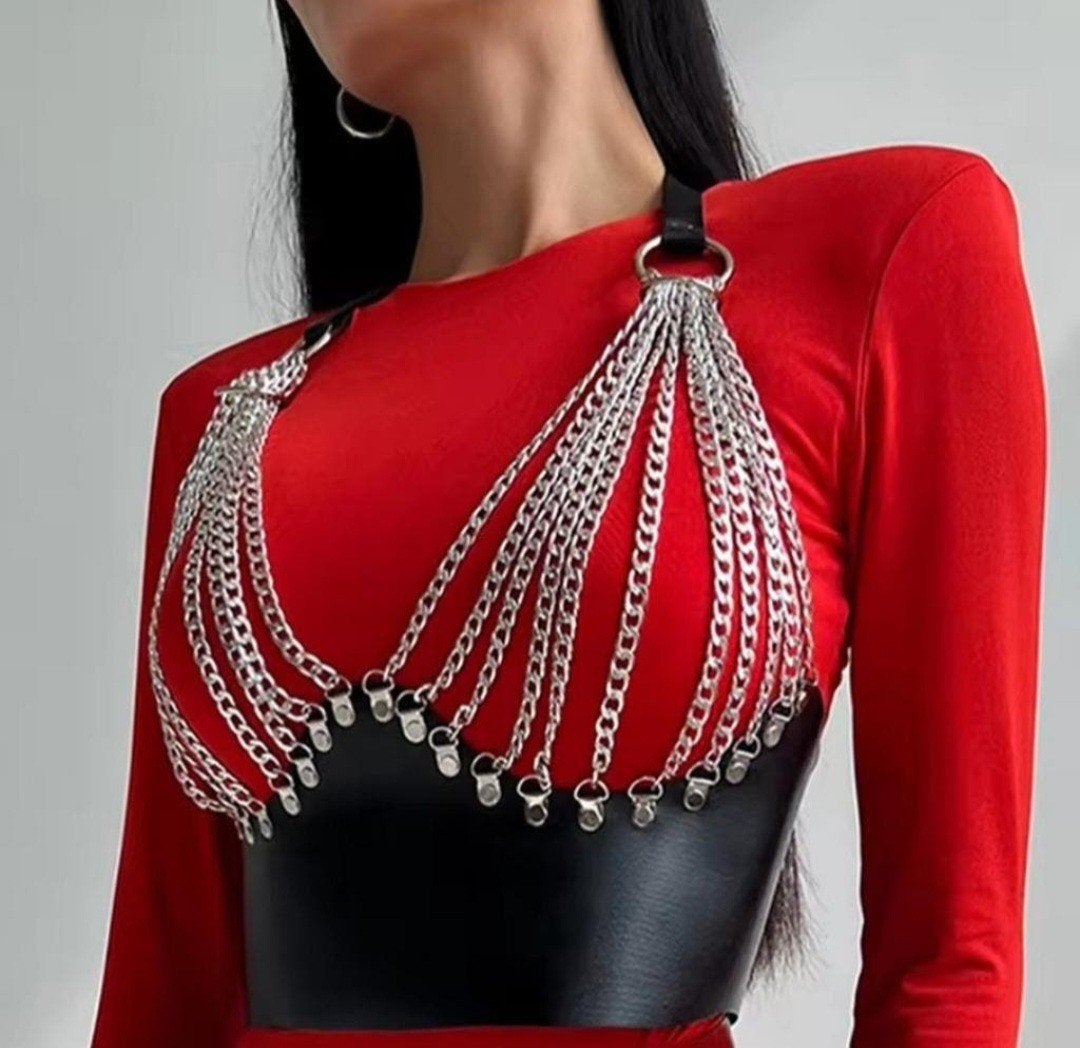 Mooie Chains Beha Top, Nieuw, Verzenden, Zwart