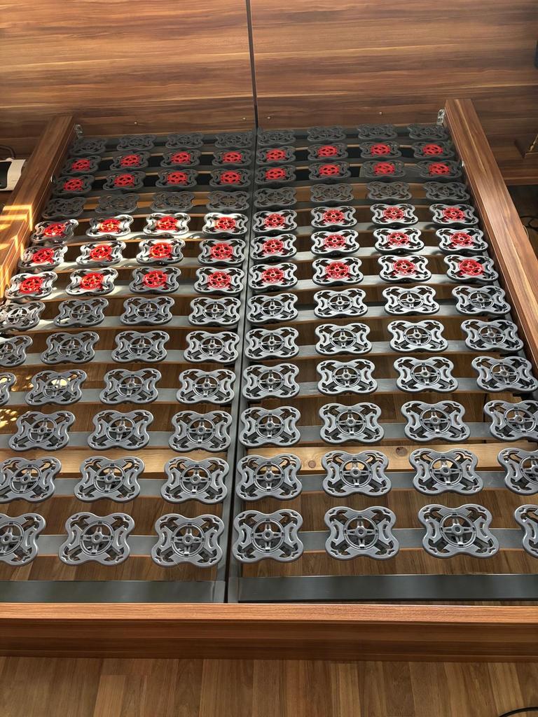 Technoflex 6000 vlakke schotel lattenbodem 2x 80x200, Ophalen, Gebruikt, Tweepersoons, 80 cm