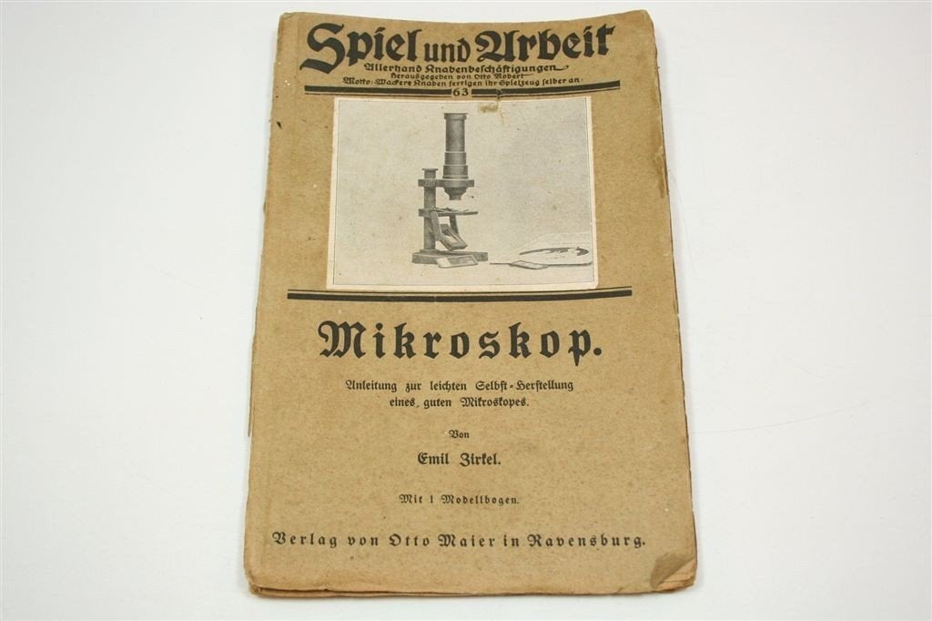 Antieke Duitse Handleiding 1920 Zelf Microscoop Bouwen, Antiek en Kunst, Ophalen of Verzenden