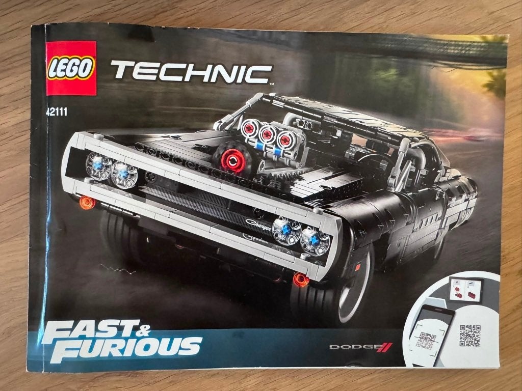 LEGO Technic 42111 Fast & Furious Dodge Charger, Ophalen, Zo goed als nieuw, 1:9 t/m 1:12, Auto