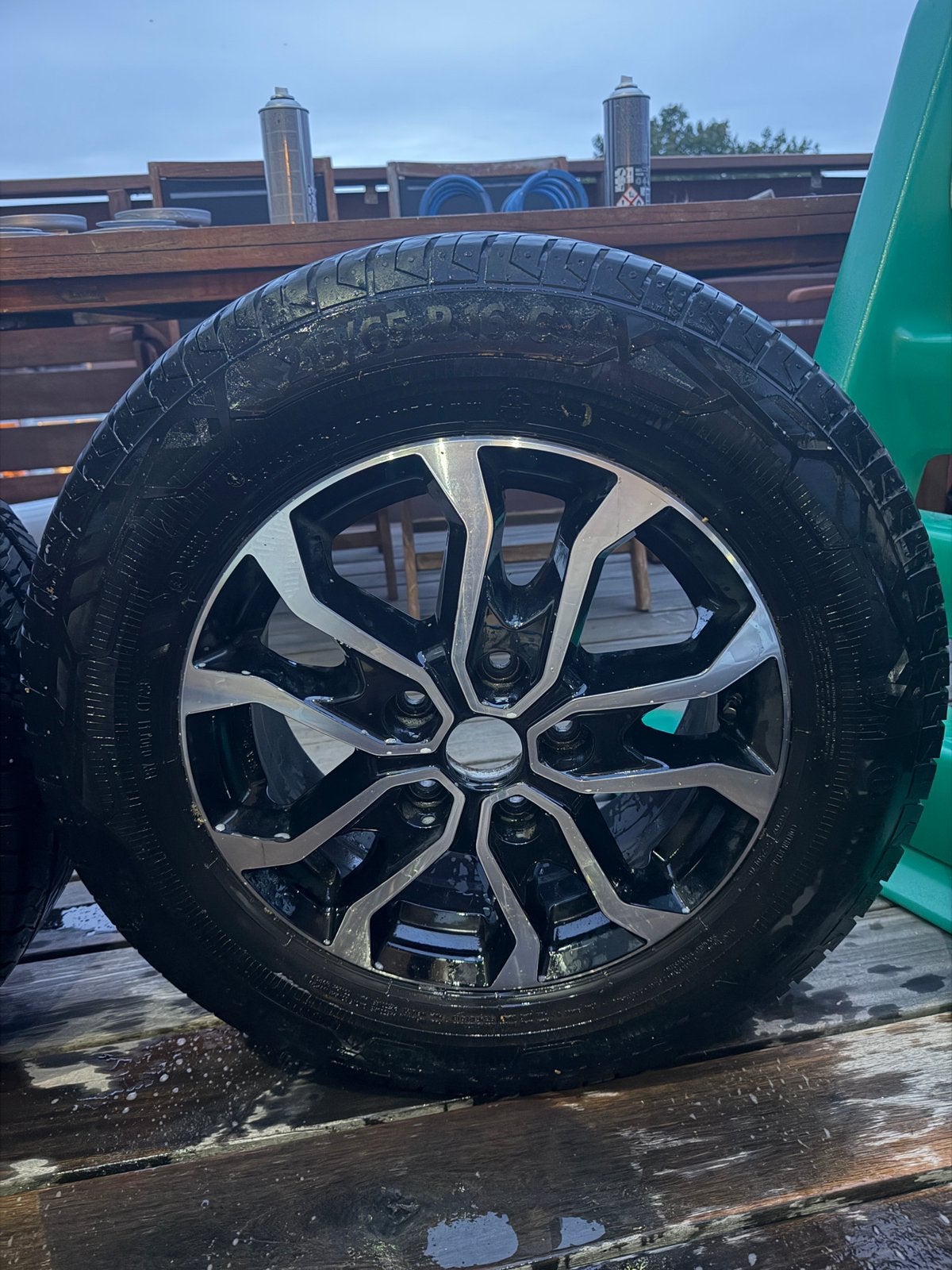 4x 16 inch lichtmetalen velgen 5x118 + Continental, Auto-onderdelen, Banden en Velgen, 16 inch, Banden en Velgen, Ophalen of Verzenden